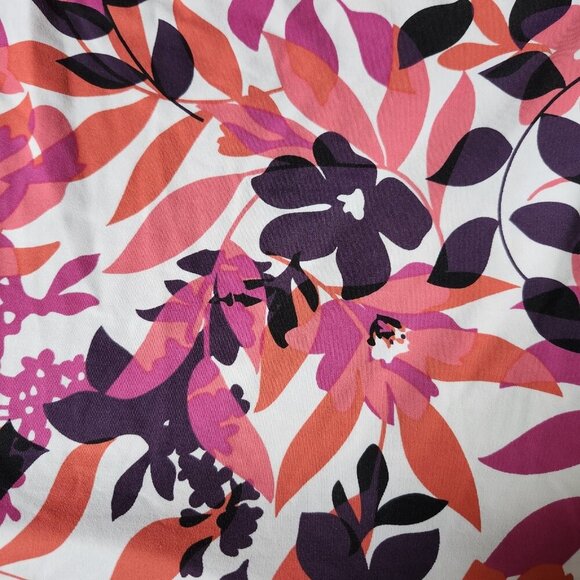 Lands' End Women's Tropical Floral Halter Tankini Top - Size 10 Purple Coral - Picture 4 of 6